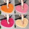 Chenille Heart Carpet Water Absorption Anti-Slip Mat Bathroom Toilet Door Mat Carpet Toilet Foot Mat