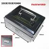 Practical Mini Petty Cash Money Box Stainless Steel Security Lock Lockable Safe Small Fit for House Decoration 3 Size