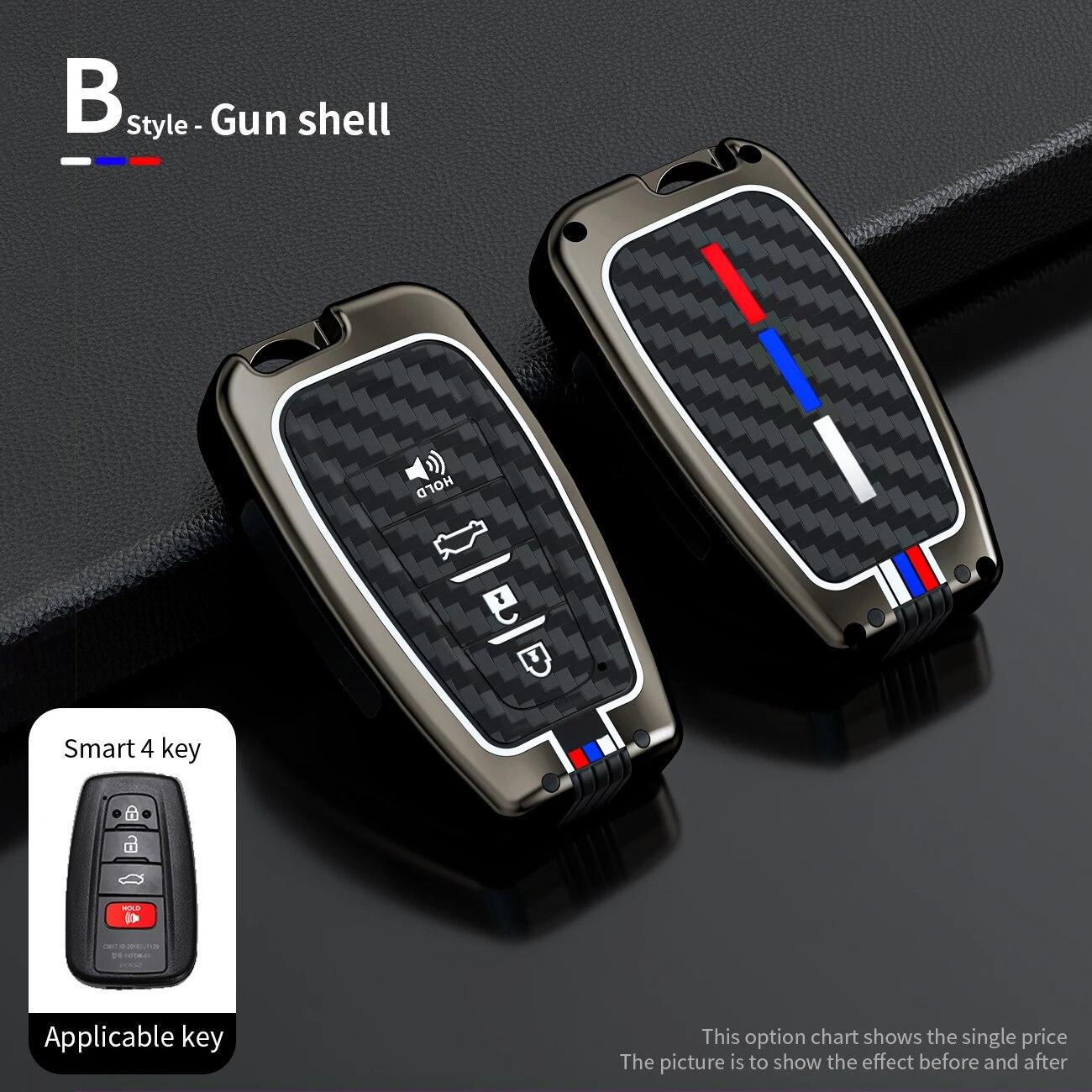 

For Toyota Prius Camry Corolla C-HR CHR RAV4 Prado Izoa Levin Avalon 2018 2019 2020 Car Key Case Shell Cover Keychain Protector