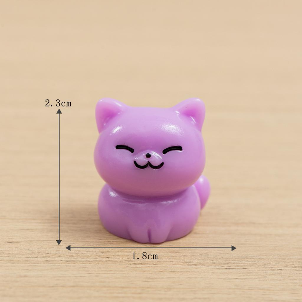 Mikro-Landschafts-Harz-Ornament, Cartoon-süße kleine orange Katze, Tier-Ornament, Desktop-Auto-Kätzchen-Ornament, Zubehör