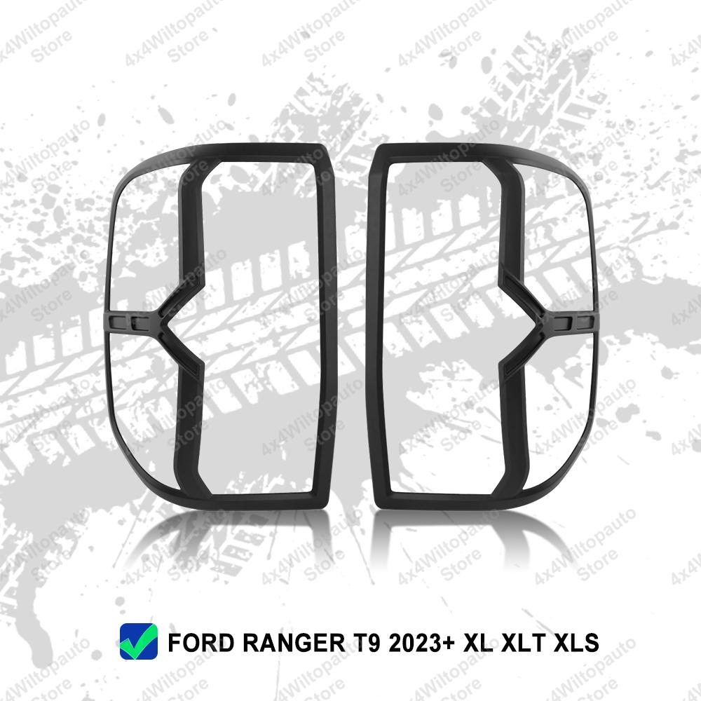 ABS Tail Lights Cover Surrounds Trim For Ford Ranger T9 Wildtrak 2025-ON Sport XLT XLS XL Rear Lamp Hoods Car Accessories