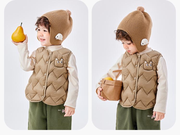 Dudu Home Infant Winter Duck Down Vest - Lightweight, Fashionable Boys' & Girls' Tops