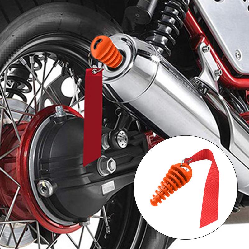 Motorrad Auspuffstopfen Gummi Auspuff Schalldämpfer Wasserdicht Waschstopfen Mit Bändern Für Motorrad Dirt Bike 2 Takt Entfernen