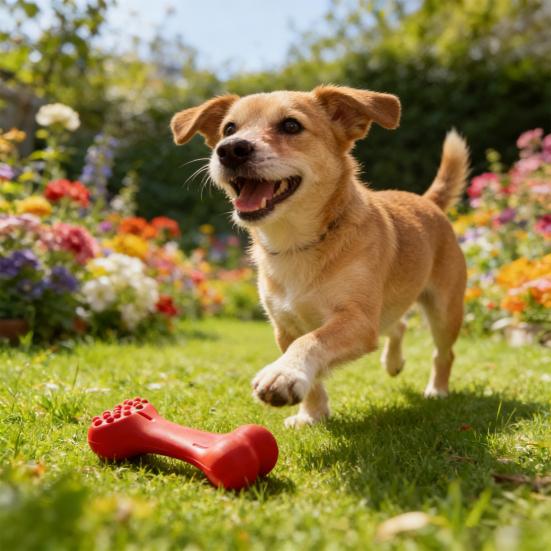 Squeaky PP Dog Chew Bone Bite-Resistant Teething Toy for Small Dogs Dog Dental Care Toy for Dental Health And Anxiety Relief