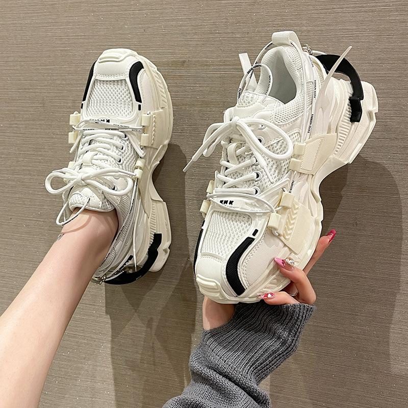

Ba Daddy Shoes Женская весенняя новая нишевая повседневная спортивная обувь на толстой подошве