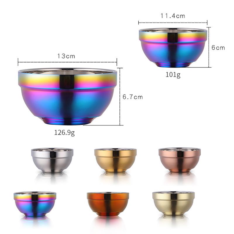 304 Stainless Steel Double-Layer Insulated Bowl for Children - Anti-Scald, Anti-Drop, Perfect for Rice and Soup