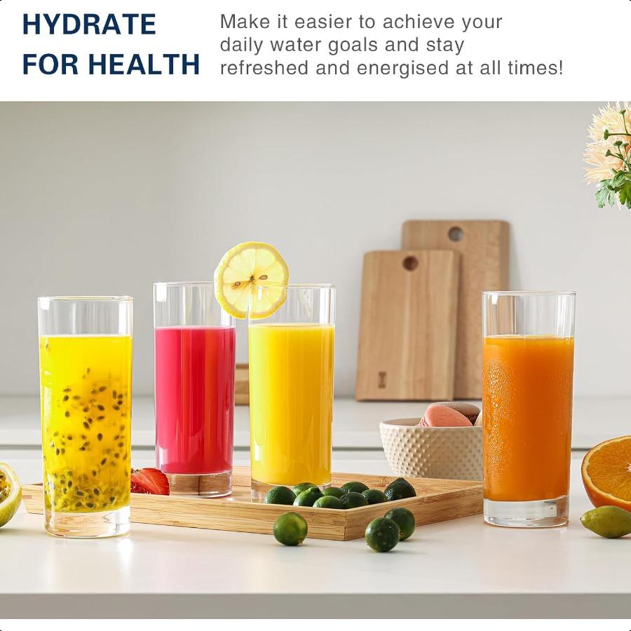 

Набор стаканов хайбол из 6 штук 11,5 унций Высокие стаканы для питья Стакан для воды для кухни Стаканы Том Коллинз Стаканы для Мохито Чашки для коктейлей Г United States