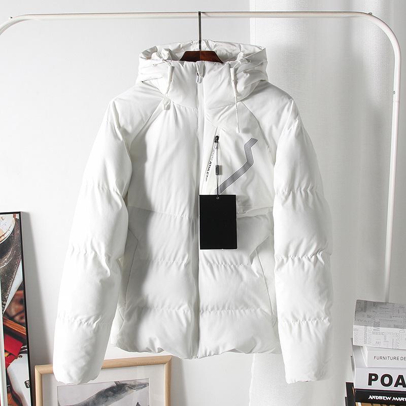 

Affordable Men s Hooded Down Jacket: Thick, Warm, Windproof, Waterproof, Sports, and Casual Outdoor Cotton Coat Medium білий