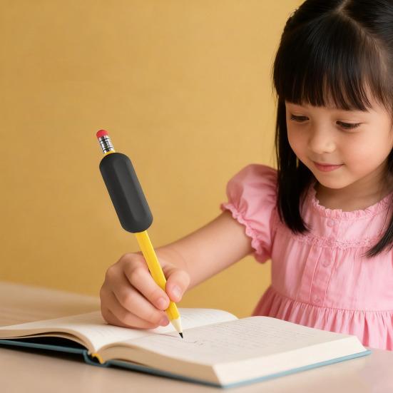 5Pcs Silicone Handwriting Aid Grips Weighted Soft Touch Pen Grips Improves Pen