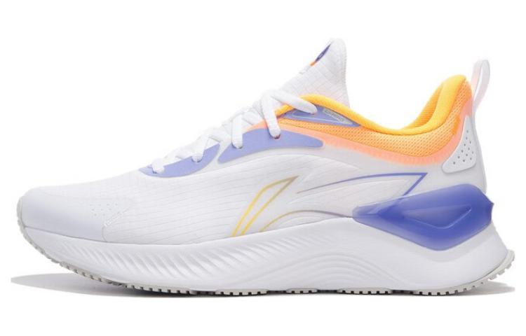 Li Ning YueYing Element Comfortable Low top Sprint Running Shoes Men s White Yellow Purple ARHT047-1 40