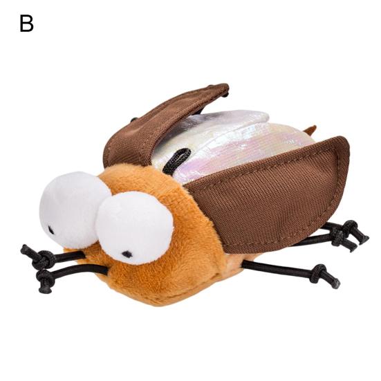 1 Set Cat Teaser Toy Vivid Exquisite Relieve Boredom Bee Shape Pet Cat Plush Squeaky Toy Pet Supplies