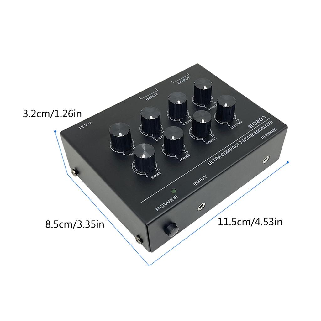 EQ207 7Band PreamplifierPrecise Sound Preamplifier with Trebles Middle,Basss for Improve and Precise Sound Adjustment