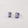 Natural Iolite Gemstone 925 Sterling Silver Designer Jewelry Handmade Earrings 0.4" For Women EE-179-13