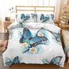Butterfly Floral Duvet Cover Twin Queen for Kids Girls Boys,Wild Animal Butterflies Bedding Set,Rustic Farmhouse Comforter Cover