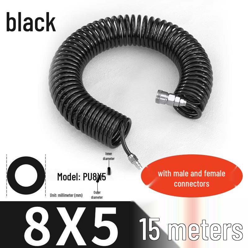 High-Pressure Retractable Air Hose with Quick Couplings