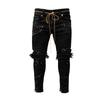 Moda Masculina Jeans Skinny Rasgado Casual Jeans Desgastado Buraco Jeans Slim Fit Calça Jeans Lápis Calça Jeans
