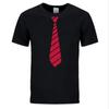 Summer Fun Tie Design Men's T-Shirt Novelty Fashion Hip Hop Short Sleeve Casual Comfortable 3D Printing Handsome Clothing