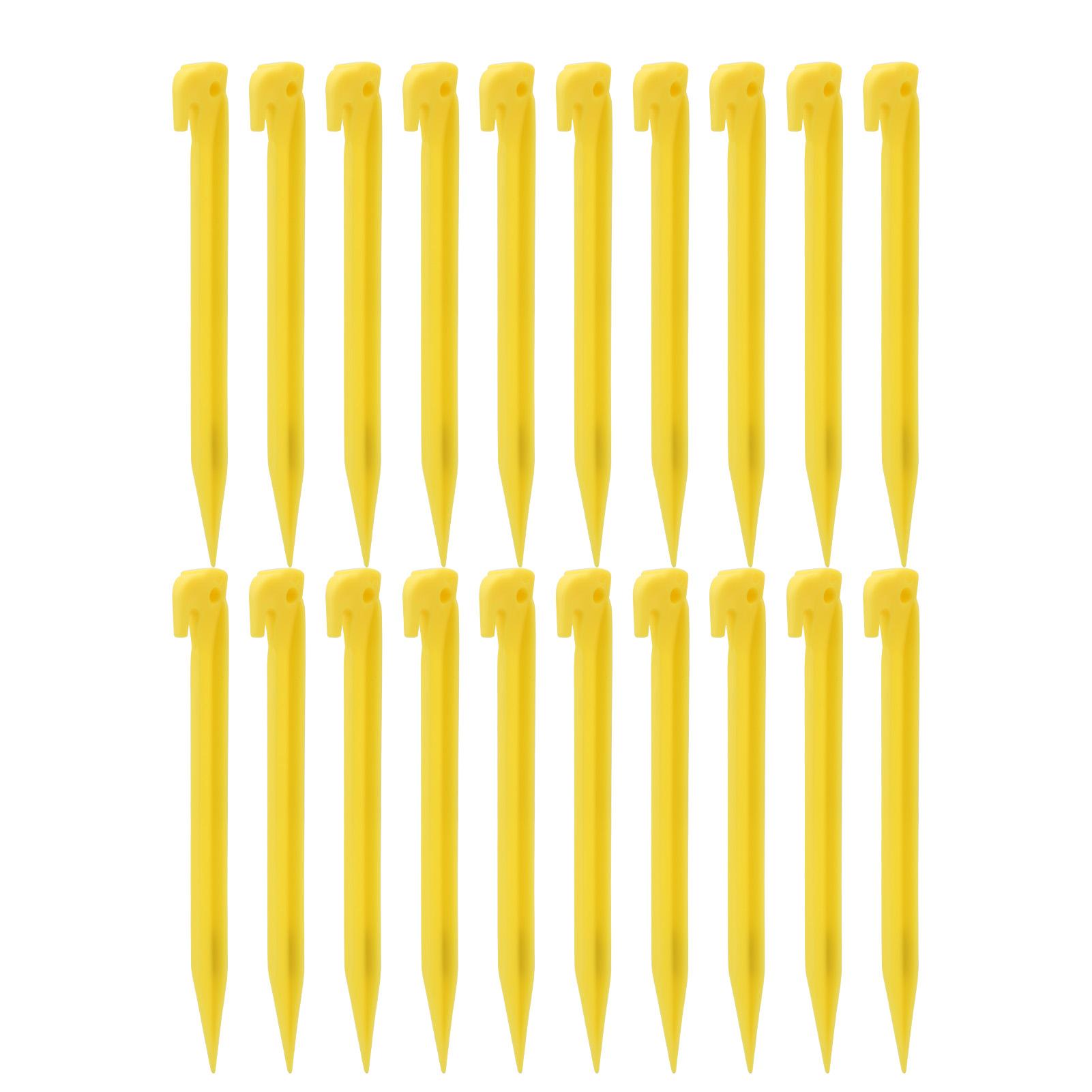

20pcs 9 Heavy Duty Plastic Camping Awning Tent Pegs Portable Canopy Sand Ground Stakes