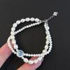 S925 Sterling Silver Aquamarine Natural Freshwater Pearl Bracelet Women's Fashion High Sense Beaded Temperament Hand Jewelry Stacked Wear 2026