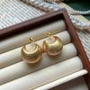 French Retro Exaggerated Personality Matte Metal Stud Earrings Female Korean Niche Versatile Temperament Fashion Earrings Earrings