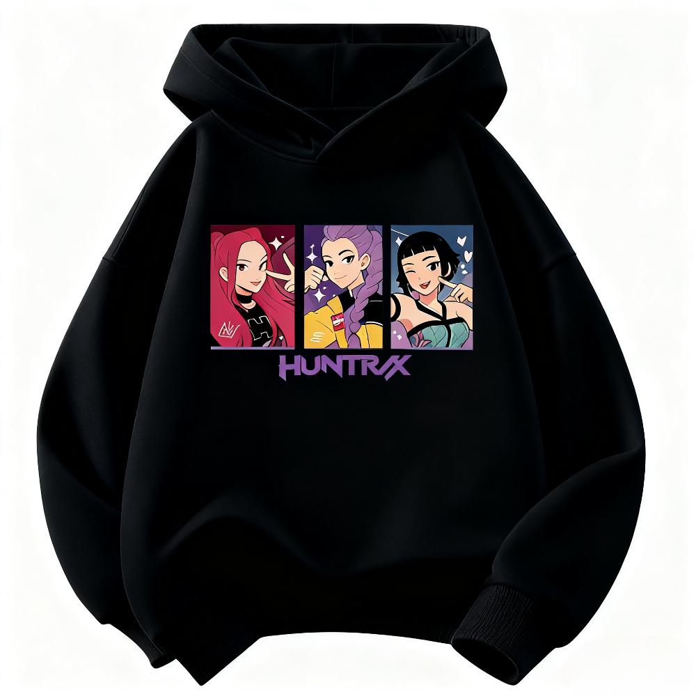 K-Pop Demon Hunter Kids Hoodie Boys and Girls Clothing Autumn and Winter Warm Fashionable Versatile Kids Hoodie