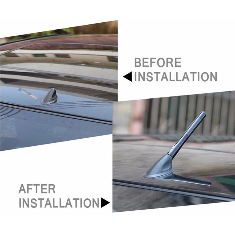 3,5cm/8cm/12cm Univerzální Krátké Autorádio Anténa Carbon Fiber Černá Střešní Anténa Autorádio Anténa FM/AM Kovové přijímací antény