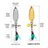 5Pcs Fly Fishing Lures with Hooks Topwater Portable Rotating Sequins Lure Bass