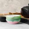Traditional Japanese Matcha Bowl Tea Bowl with Pouring Spout Colorful Gradient Glaze for Office Table Tea Ceremony Party Gift