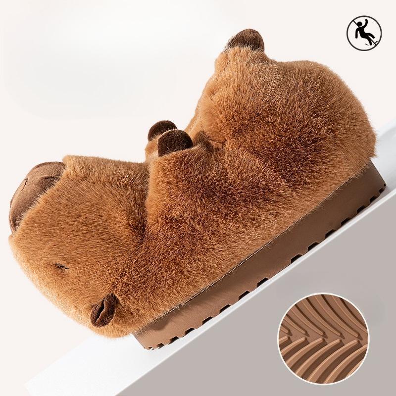 Pantofole, Calore Domestico da Interno, Scarpe in Cotone Pile, Tacchi Alti da Donna