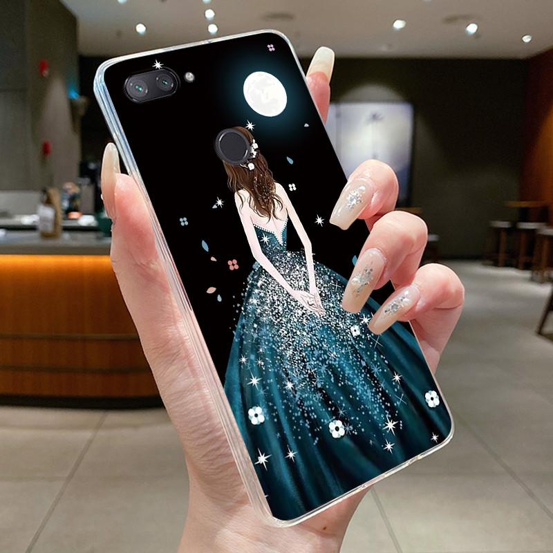 Phone Case For Xiaomi Mi 8 Lite Butterfly Bow Protective Casing Transparent Funda Shockproof Capa Shell Soft Silicone TPU Cover