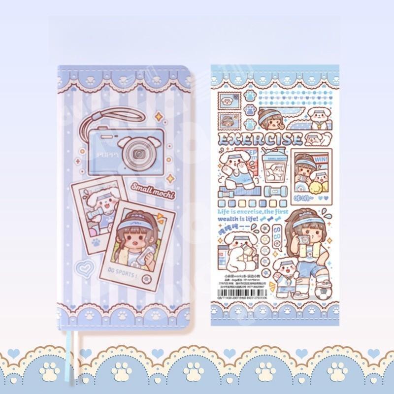 

Новый блокнот Little Potato Weeks серии Y2K Grid Notebook Милый блокнот Girl Heart синий