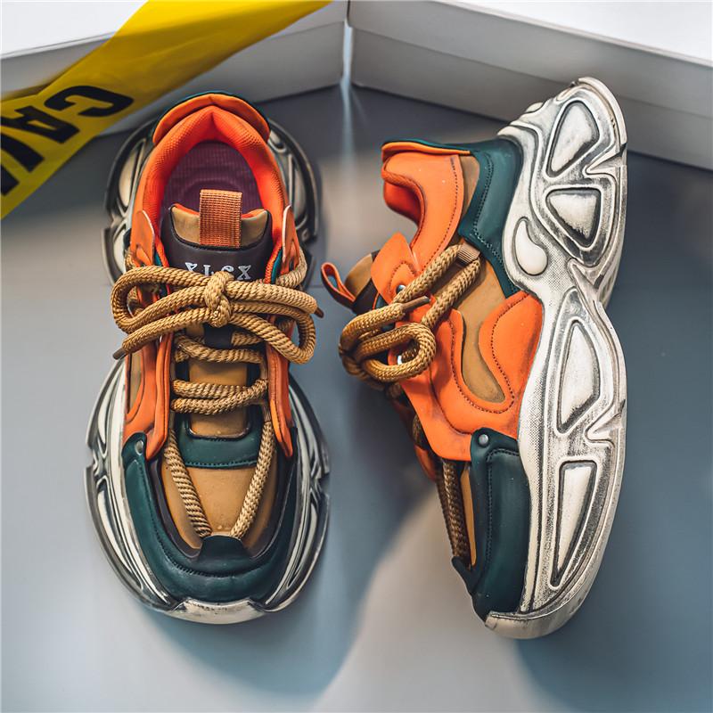 Modă Toamnă Iarnă Adidași Casual pentru Bărbați Pantofi de Alergare Retro cu Șireturi Culori Mixte Sport în Aer Liber Confortabili Pantofi cu Platformă