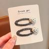 Kids Pearl Bow Hair Clips, Pink 3D Rabbit Ears Barrettes, Cute Bubble Gauze Hair Accessories for Little Girls.