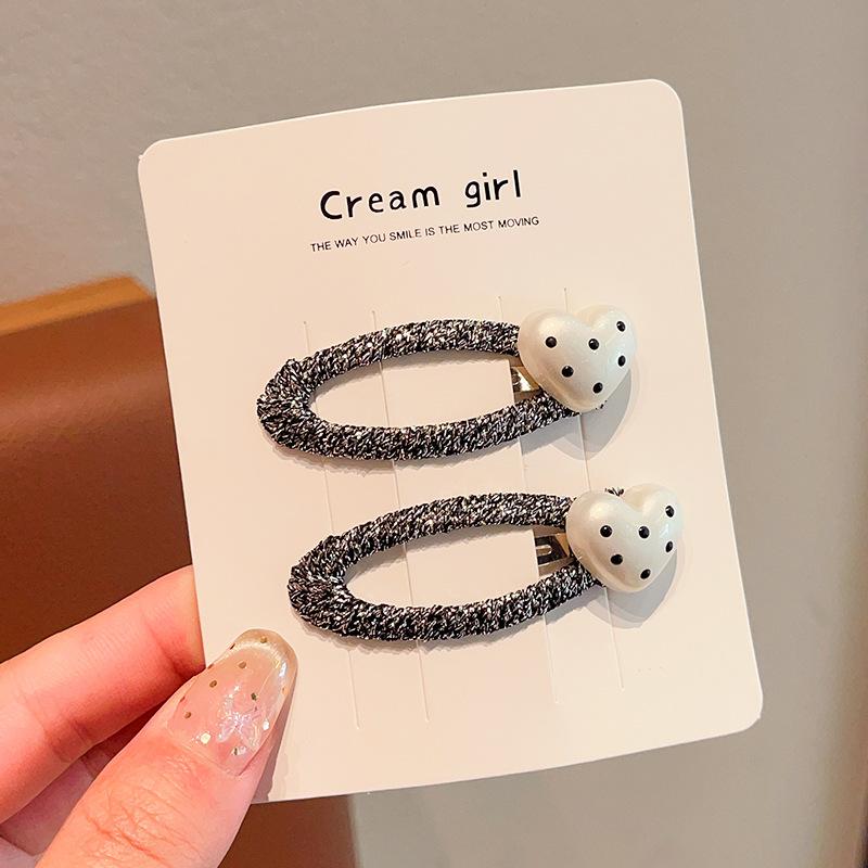 Kids Pearl Bow Hair Clips, Pink 3D Rabbit Ears Barrettes, Cute Bubble Gauze Hair Accessories for Little Girls.