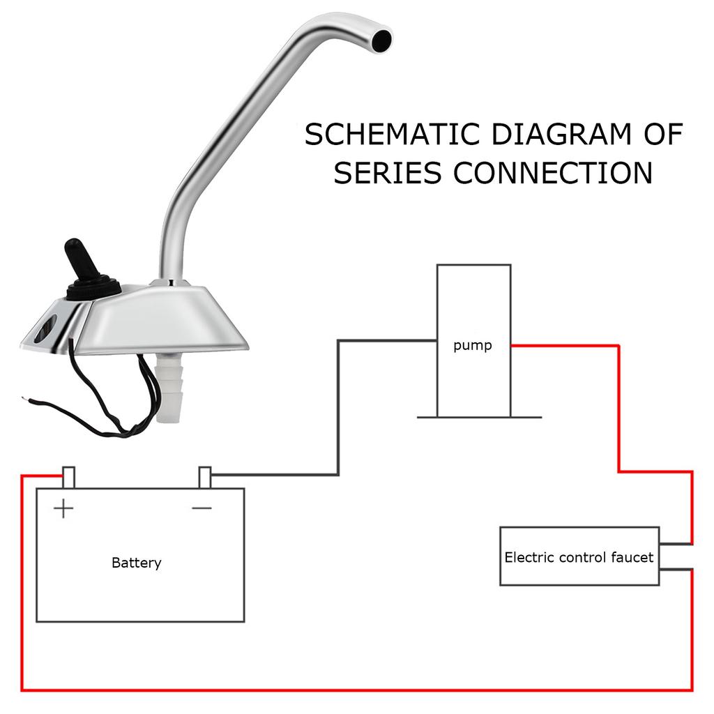 12V DC kuchnia elektryczna pompa wodna z kranu kran z kranem z przełącznikiem do przyczepy kempingowej przełącznik dwupozycyjny 12V