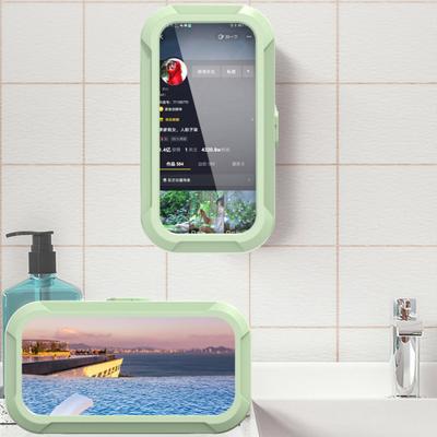 Shower Phone Holder Waterproof Wall Mount Stand Case for Bathroom Bathtub Kitchen