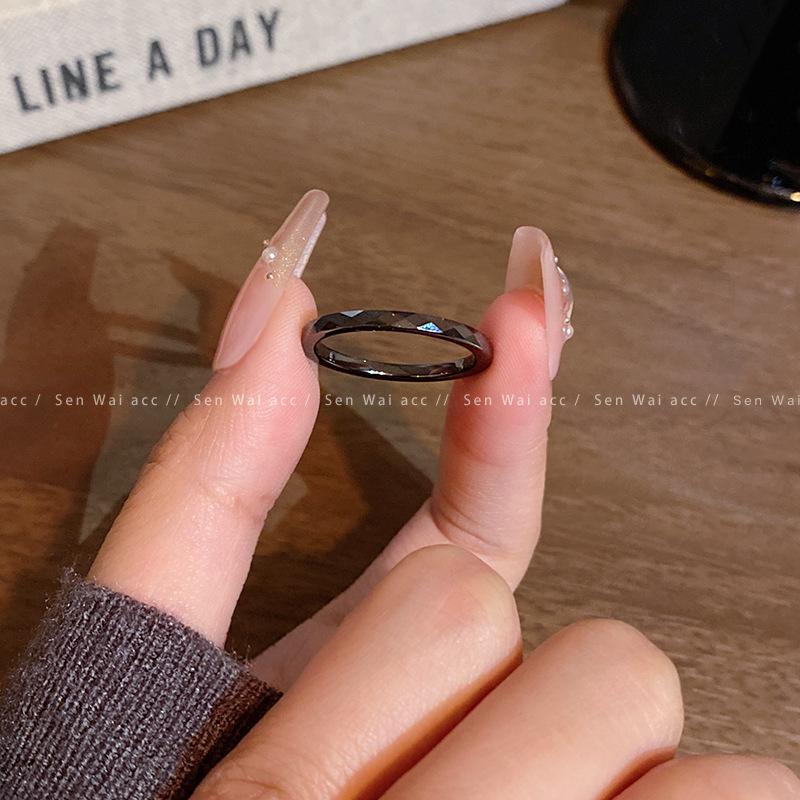 Design Plain Ring Ring Women's New Chinese Style Index Finger Ring National Style Jewelry