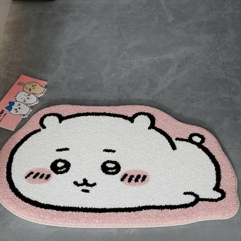 Chiikawa Anime Cartoon Rug Hachiware Usagi Plush Non Slip Soft Floor Mat Bathroom Living Room Car Decorative Carpet Cushion