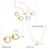 Geometric Stainless Steel Earring Set For Women Modern Style