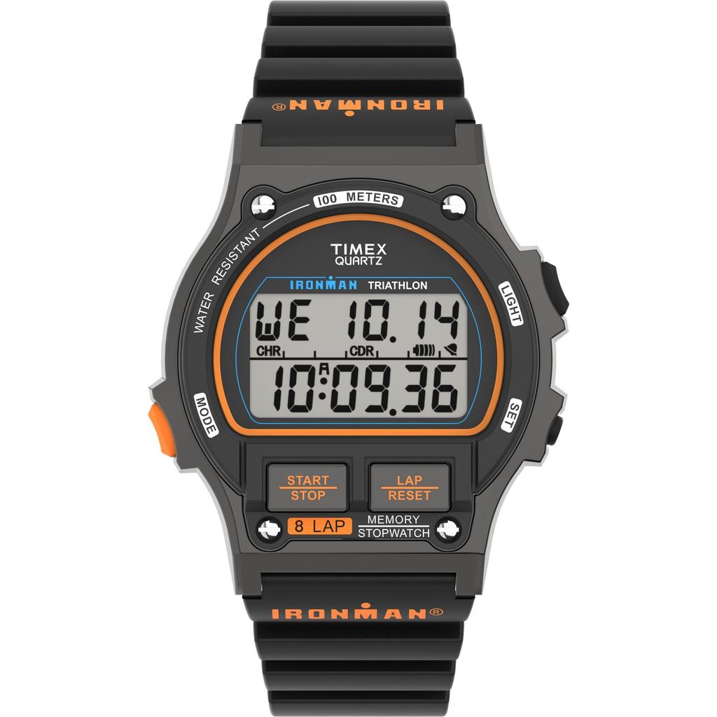 Timex Ironman Classic 42mm Watch Black Digital Gray Black Strap Men's - Strap, Dial, Case,