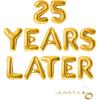 25 Years Later Balloon Banner,25th Anniversary Party Banner,Happy 25th Birthday Banner,25th Birthday Party Supplies,Cheers To 25 Years Old,Gold
