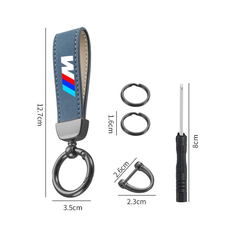 Car Keychain Keyring Leather Logo Key Chain Pendant Gifts For BMW M Emblem E46 E36 E34 F10 E90 F30 E60 F30 E53 E30 E92 E87 Cybf04