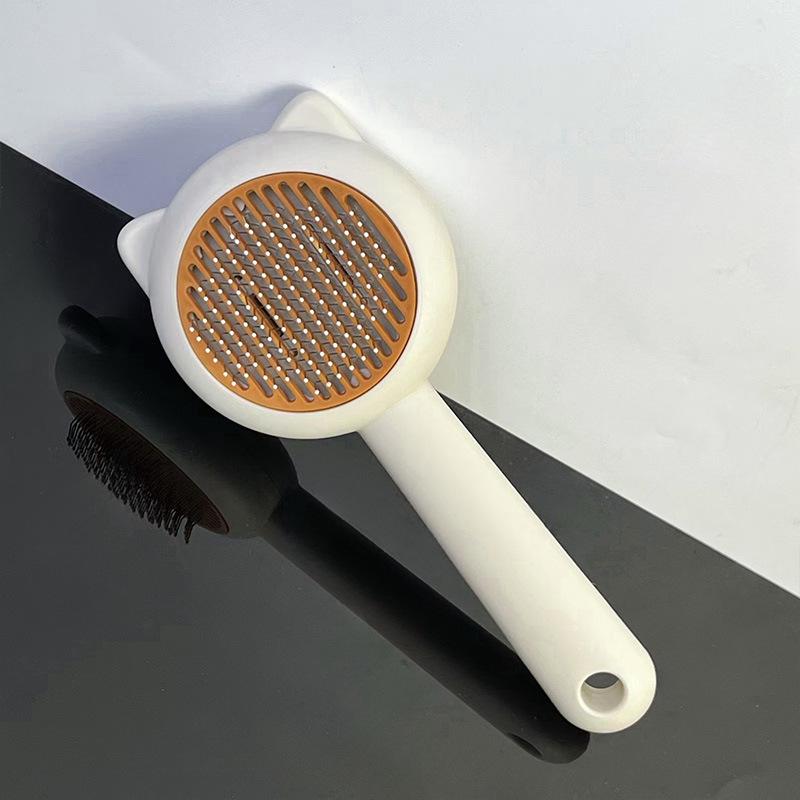 One-Key Hair Removal De-Shedding Cat Comb - Pet Grooming Tool Packaged