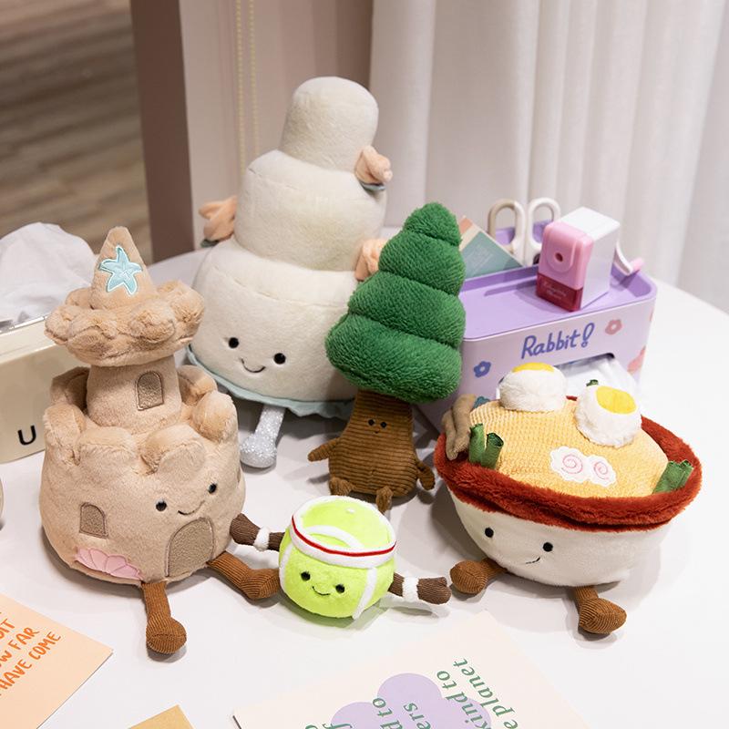 Adorable Birthday Cake Plush Toy Doll - Fun Ramen Prank Gift for Kids
