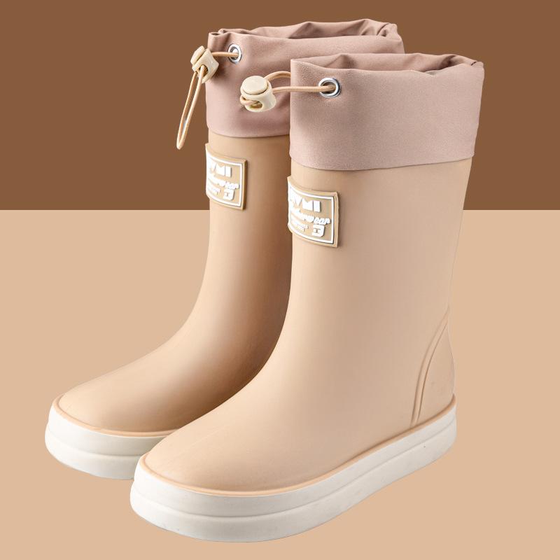 

Новый детский уличный комплект водонепроницаемая обувь модные мужские и женские резиновые сапоги детская высокая резиновая дождевая обувь на мягкой подошве Inner length 150