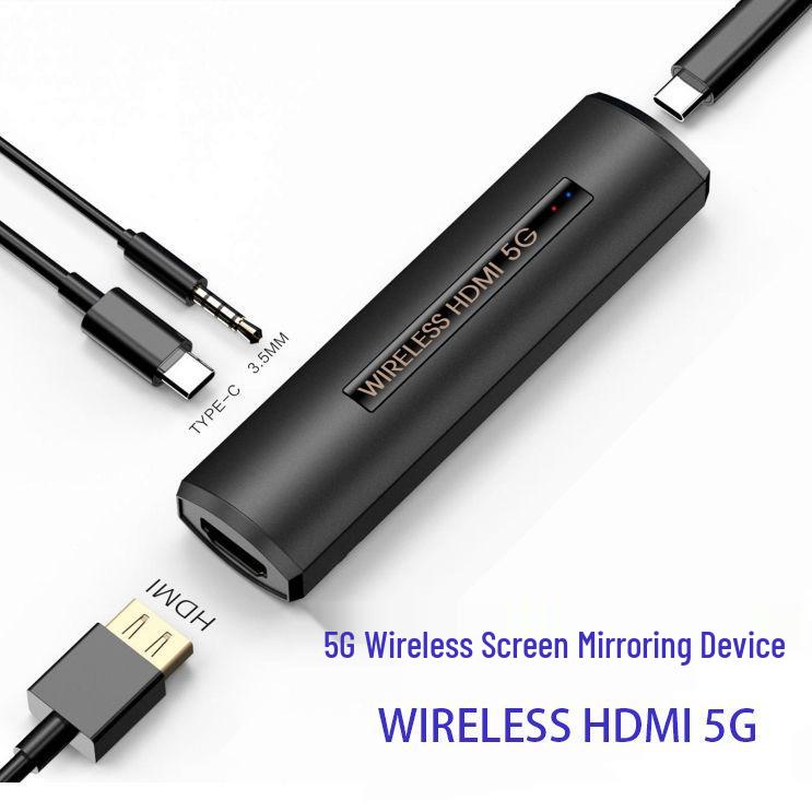 5G Wireless Screen Mirroring Device for Phone, Computer, TV, Monitor, & Projector with HDMI & Low Latency