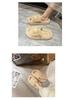 Women's 2024 Trendy Fuzzy Cross Slippers - Thick-Sole Lamb's Wool for Indoor/Outdoor Use