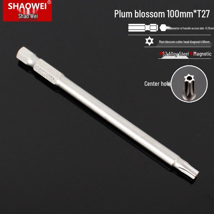 Magnetic 50mm Star Screwdriver & Hex Bit Set for Electric Drills