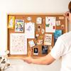 Cork Wall Board Photo Frame Hanging Bulletin Board Announcement Message Picture Display Memo Frame Home Office School Decor