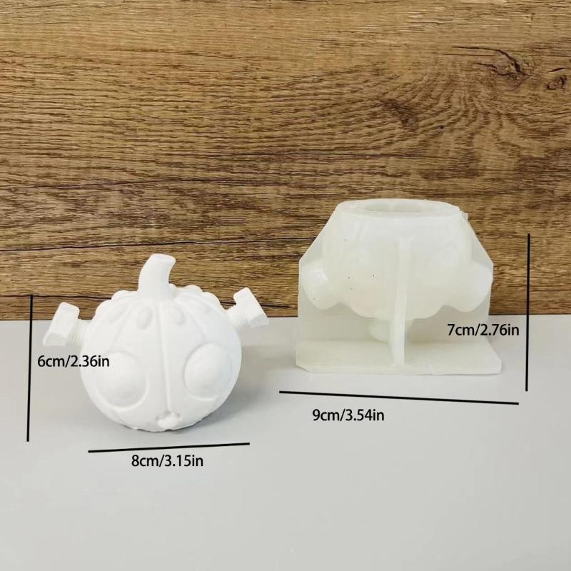 Versatile Silicone Mold for Robot Pumpkin Candle Halloween Aromatherapy Mould Easy Release Festive Decoration Molds